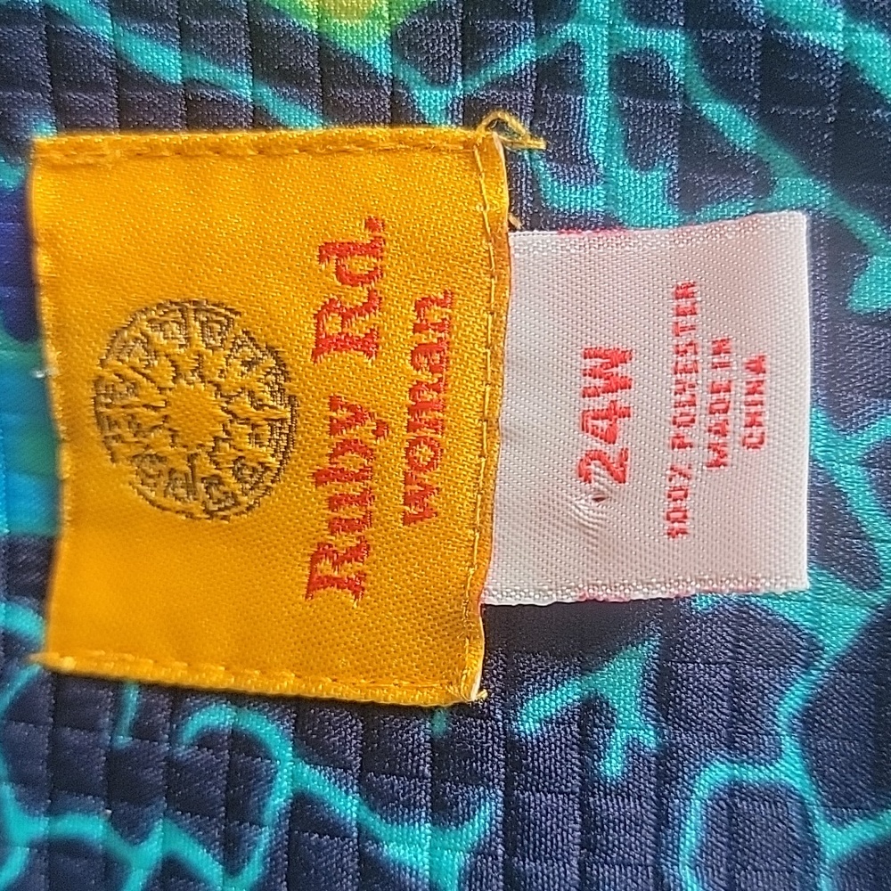 Ruby Rd. Jacket. Quilted Patterned Blue, Black, T… - image 2